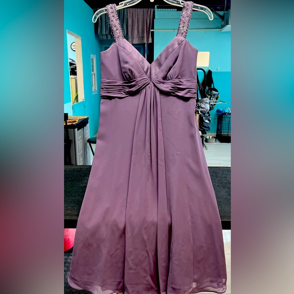 David’s Bridal knee length formal dress